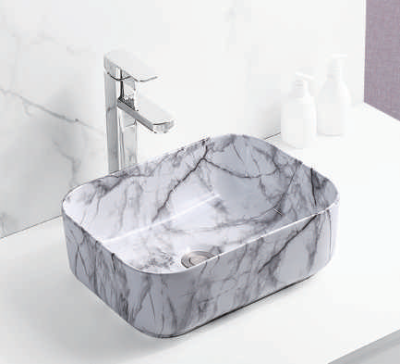 Evaan Glossy Marble table top art basin SF 9465-6