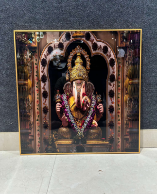 Evvan Lord Ganesha Painting  For Living Room Wall Decoration