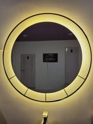 Evaan Atherton Round LED Mirror with 3 Lights