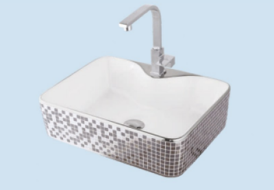 POWER PLUS Glossy Silver Table Top Basin PPTT-071