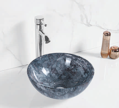Evaan Glossy Marble table top art basin SF 9523-4