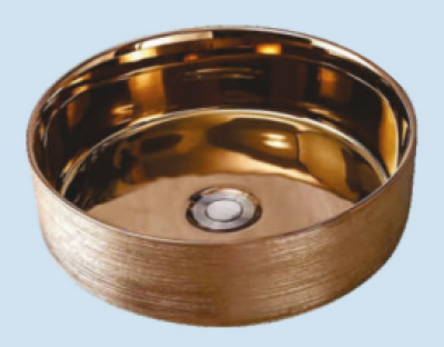 POWER PLUS Glossy Rose Gold Table Top Basin PPTT-177