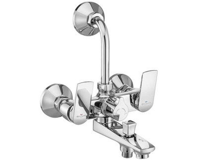 Asian paints SPRINGBOARD Wall mixer 3-in-1 with provision for telephonic shower and overhead shower arrangement with bend pipe and wall flange