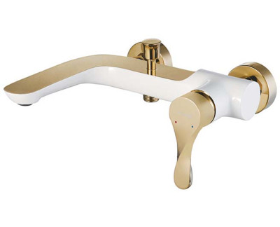 Asian paints GOLD RUSH Single lever wall mixer with telephonic shower arrangement only