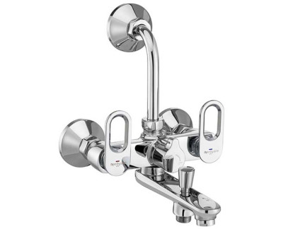 Asian paints ELLIPSE Wall mixer 3-in-1 with provision for telephonic shower and overhead shower arrangement with bend pipe and wall flange