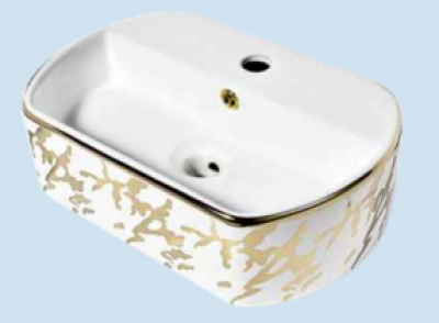 POWER PLUS Glossy Gold Table Top Basin PPTT-292