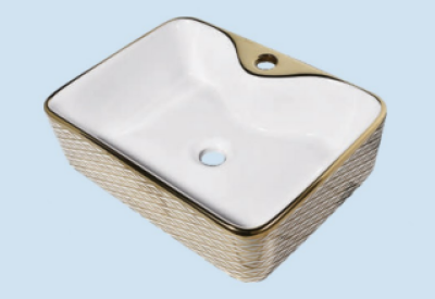 POWER PLUS Glossy Gold Table Top Basin PPTT-220