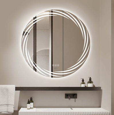 Evaan Erio Round LED Mirror with 3 LED Lights