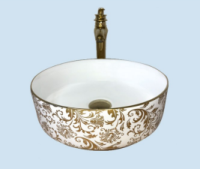 POWER PLUS Glossy Rose Gold Table Top Basin PPTT-554