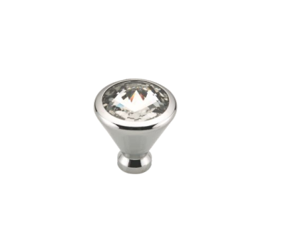 Manjula Brass Crystal Rajwadi Knob