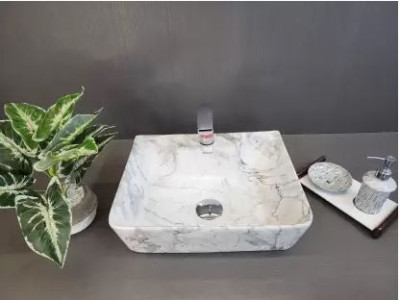 mansico vita marble print table top art basin 1060