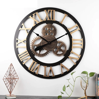 Gear Style and Roman Number Wall Clock