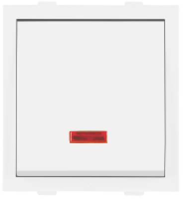 Anchor Rider Mega Switches 6A/16A, 240V~ (ISI) 1/2 Way Switch With Indicator, 2 Module 47263