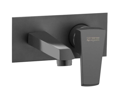 Asianpaints Matt Black Single Lever Concealed Diverter Basin Upper MBMYDV103U