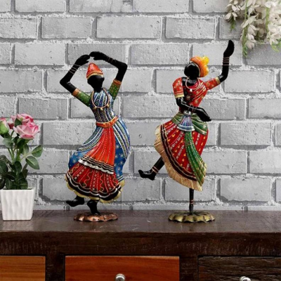 OPPERSTE KATHAK DANCING DOLL
METALLIC FIGURINE
SET OF 2