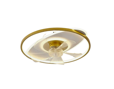 Luxaire Matt Gold Fandelier WithClear Transparent Blades SLR-0018