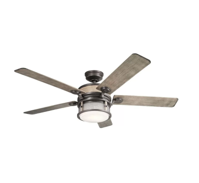 Luxaire Iron & Weathered Antique Grey Fan Suitable for Mid century modern Homes LUX 9421