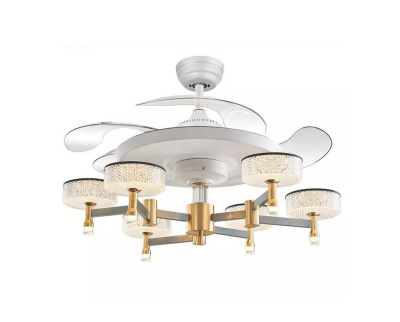 Luxaire BLDC White Chandelier Fan with ABS Blades SLR-0040