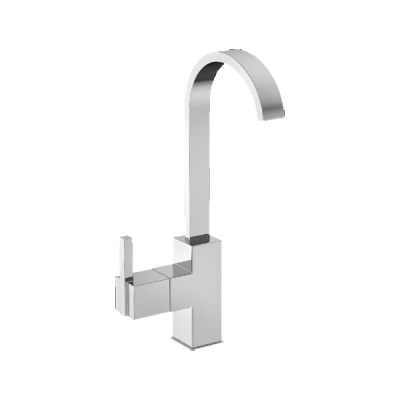 AFEY EDGE PILLAR TAP WITH SWAN NECK PILLAR TAP AND EXTENDED SPOUT