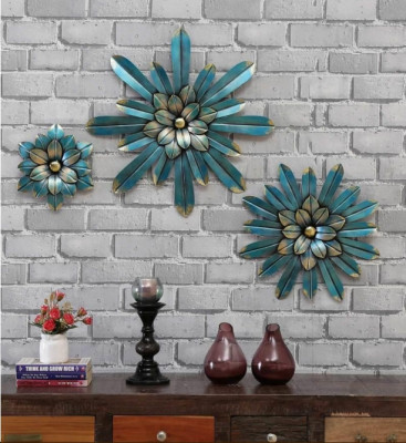 OPPERSTE DECORATIVE FLOWER WALL ART SET OF 3