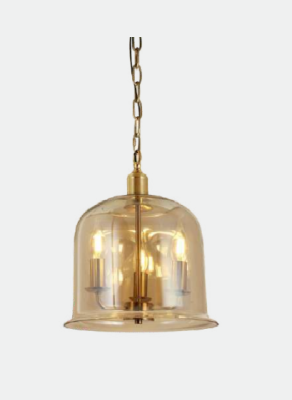 Neptune Brushed Brass Pendant Ceiling Light 6368-3