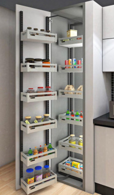 Crome Kitchen Pantry Pullout 6 layer  (  Stainless Steel  Satin Finish)