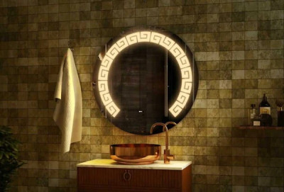EVAAN Round LED Wall Mirror(3 Tone-White Light, Natural Light, Warm Light) led m 4