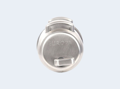 EUROPA FEATHER TOUCH PRESS BUTTON CYLINDRICAL LOCK FOR MINIMUM 28mm DOOR PANEL (PLAIN CAP OUTSIDE, THUMBTURN INSIDE)