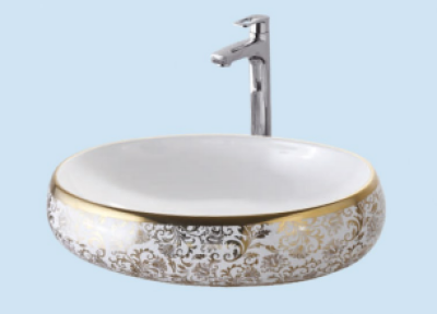 POWER PLUS Glossy Gold Table Top Basin PPTT-024