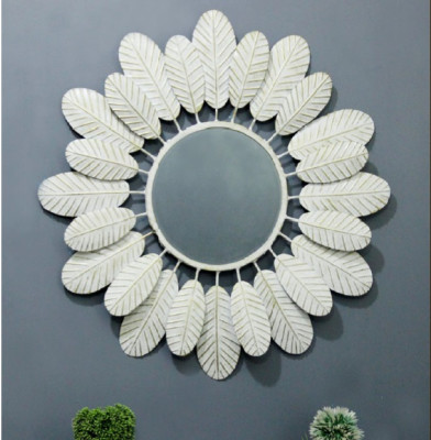 OPPERSTE WHITE LEAF MIRROR
WALL DECOR