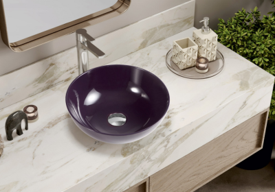 POWER PLUS Glossy Purple Table Top Basin PPTT-567