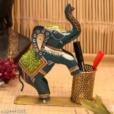 OPPERSTE IRON PAINTED
ELEPHANT PEN STAND