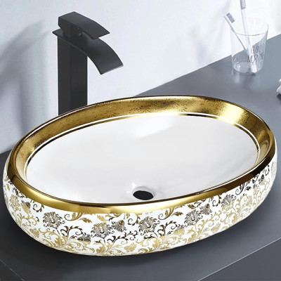 mansico neptune gold stylish tabletop basin  352