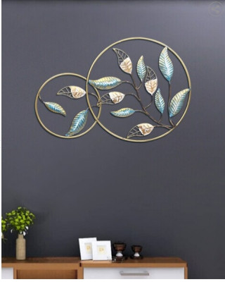 OPPERSTE DUAL METAL LAYLA LEAF WALL DÉCOR