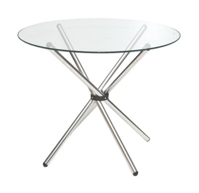 Tempered Glass Stainless Steel Table T-03
