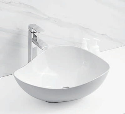 SAFFRON WHITE TABLE TOP ART BASIN SF-9310