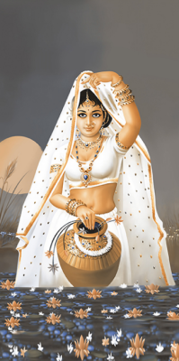 Livolla Rajasthani tradtional women poseter art 15 600 x 1200MM