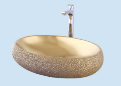 POWER PLUS Glossy Gold Table Top Basin PPTT-028