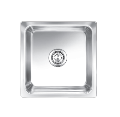 Nirali Silent Square Omni BG Series Stainless Steel Single Bowl Kitchen Sink - (20 x 20 ) Inches