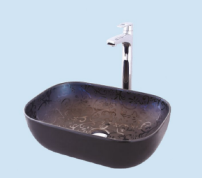 POWER PLUS Glossy Black Table Top Basin PPTT-063