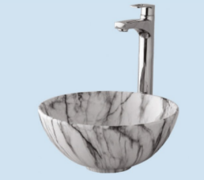 POWER PLUS Glossy Marble Table Top Basin PPTT-145