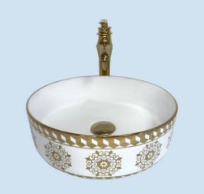 POWER PLUS Glossy Rose Gold Table Top Basin PPTT-555