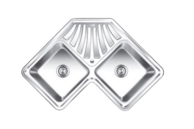 Nirali D'singo Wonder Corner Unique BG Series Stainless Steel Double Bowl Kitchen Sink