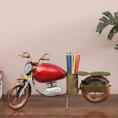 OPPERSTE METAL MULTICOLOUR BIKE PEN & CARD STAND