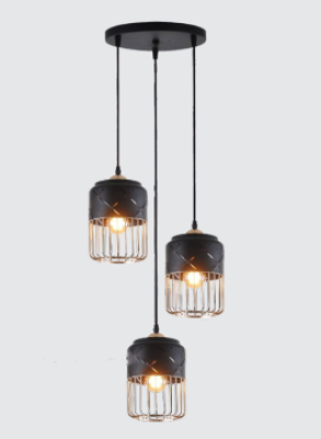 NEPTUNE 3 Lights Industrial Ceiling Light 6901