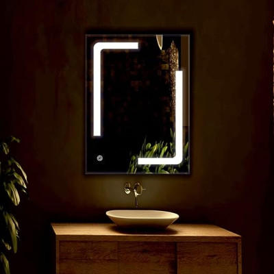 EVVAN Rectangular  LED Wall Mirror(3 Tone-White Light, Natural Light, Warm Light) led m44