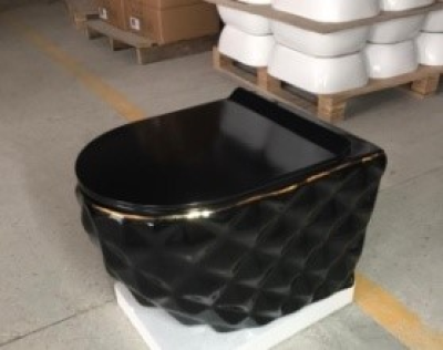 Mansico  Ceramic New Style glossy black gold line ZXWH/015