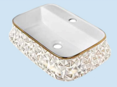 POWER PLUS Glossy Gold Table Top Basin PPTT-213