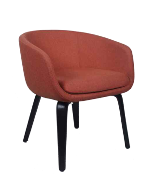 Fabric Lounge Armchair With Stainless Steel Legs LC-001