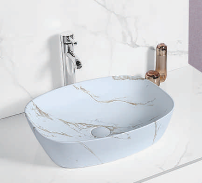 Evaan glossy marble table top art basin SF 9417A-2